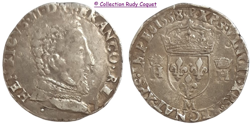 teston au buste d henri ii 1558 m toulouse