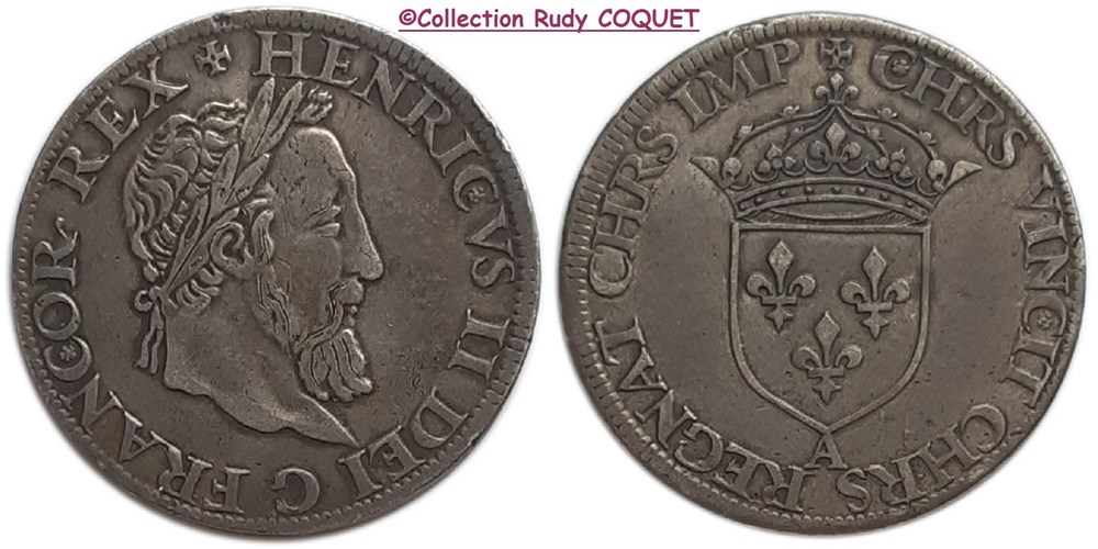 teston tete lauree henri ii sd a paris