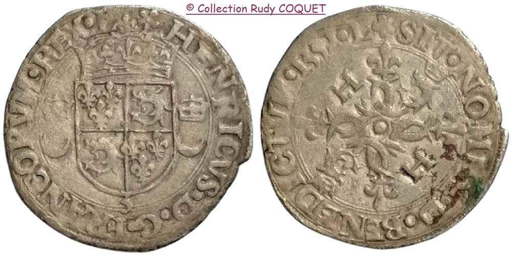 Douzain aux 2 C couronnés du Dauphiné Henri II 1552 3 (Grenoble) douzain aux 2 c couronnes du dauphine henri ii 1552 3 grenoble