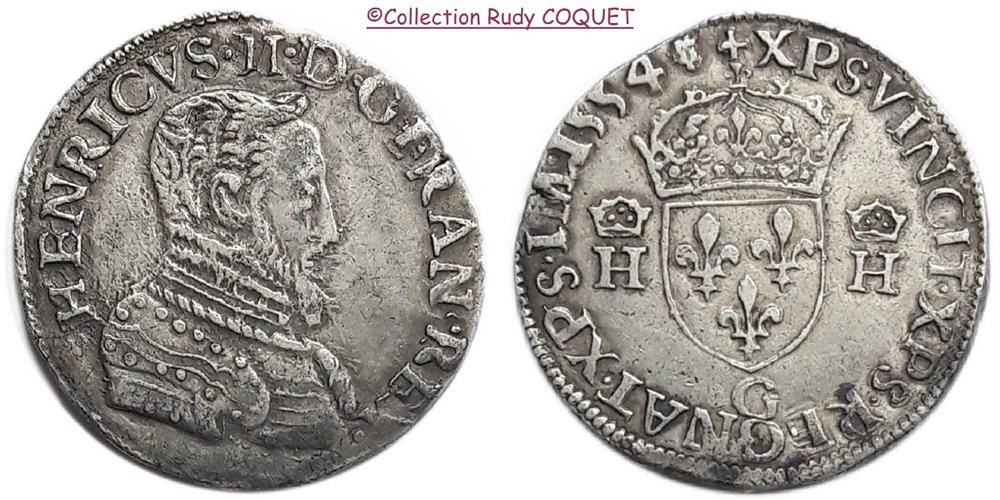 Teston 1554 G (Poitiers) teston 1554 g poitiers