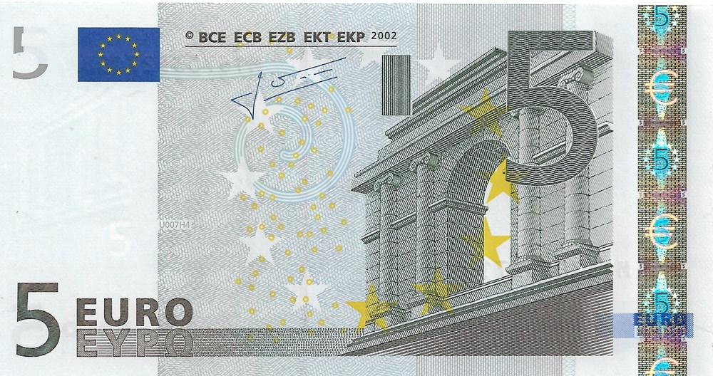 billets europe portugal 5 euros