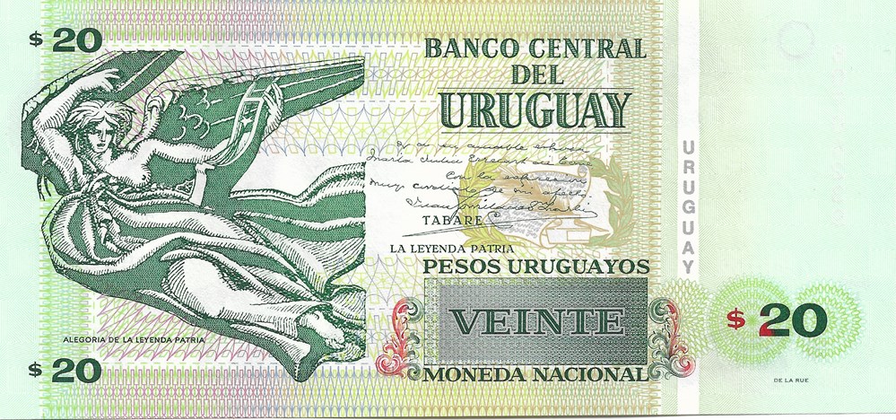 20 pesos uruguayens billets amerique du sud 20 pesos uruguayens