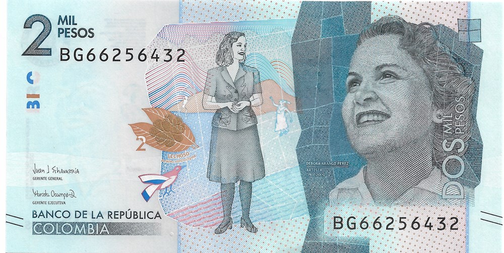 2.000 pesos billets amerique du sud colombie 2 000 pesos