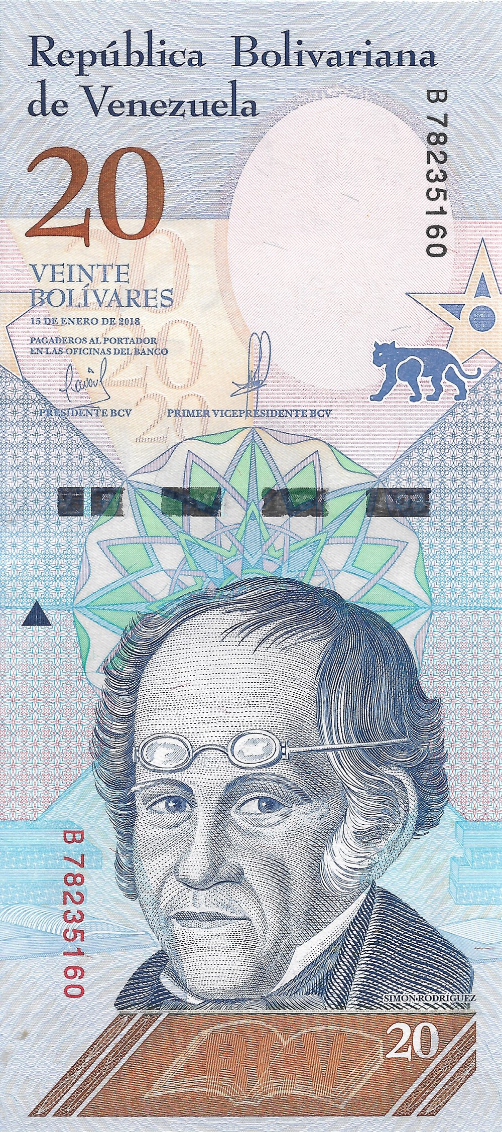 billets amerique du sud venezuela 20 bolivars