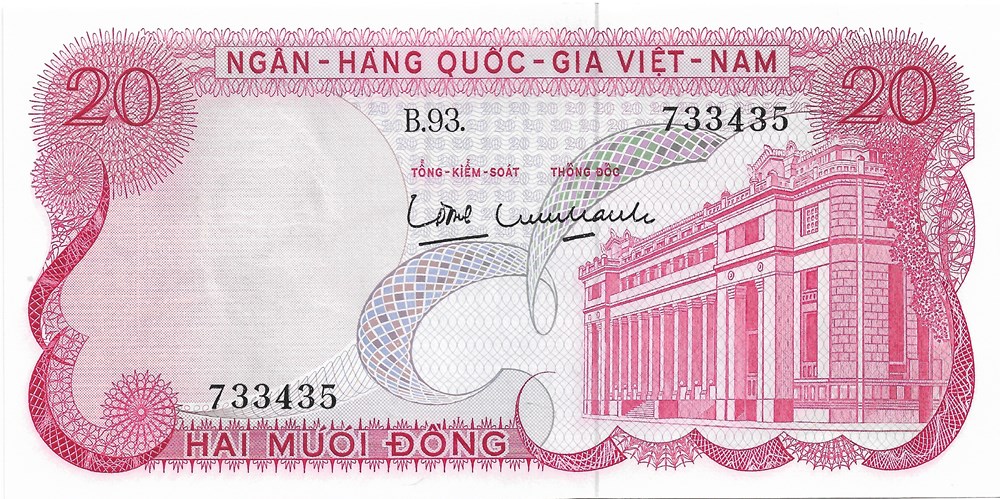 20 dong billets asie vietnam du sud 20 dong