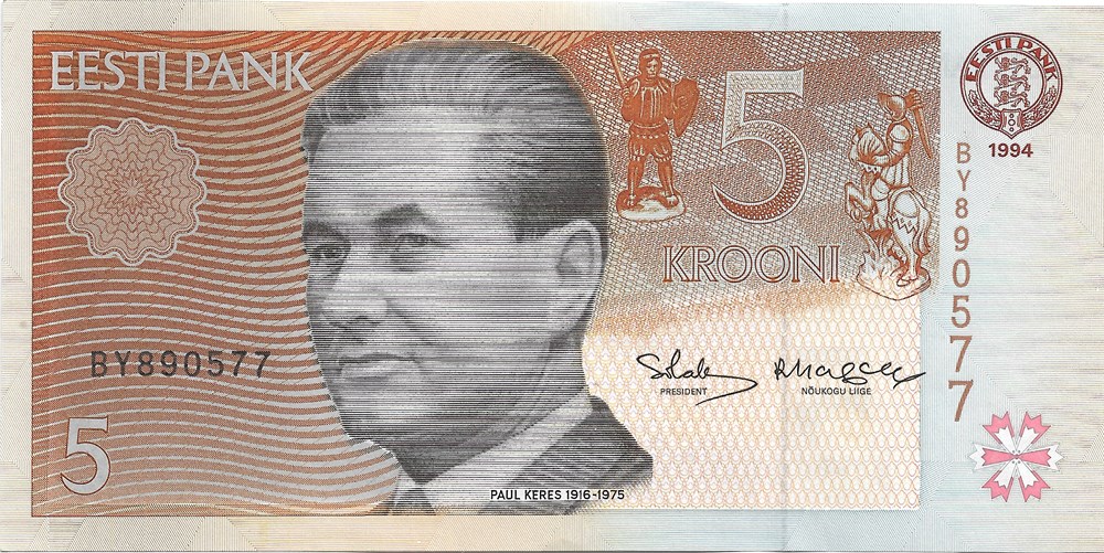 5 couronnes billets europe estonie 5 couronnes