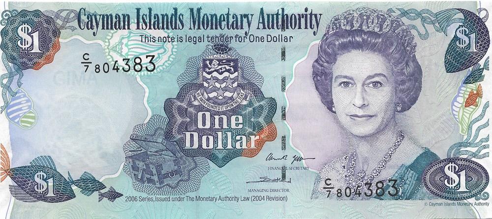 1 dollar billets amerique centrale et caraibes iles caimans 1 dollar