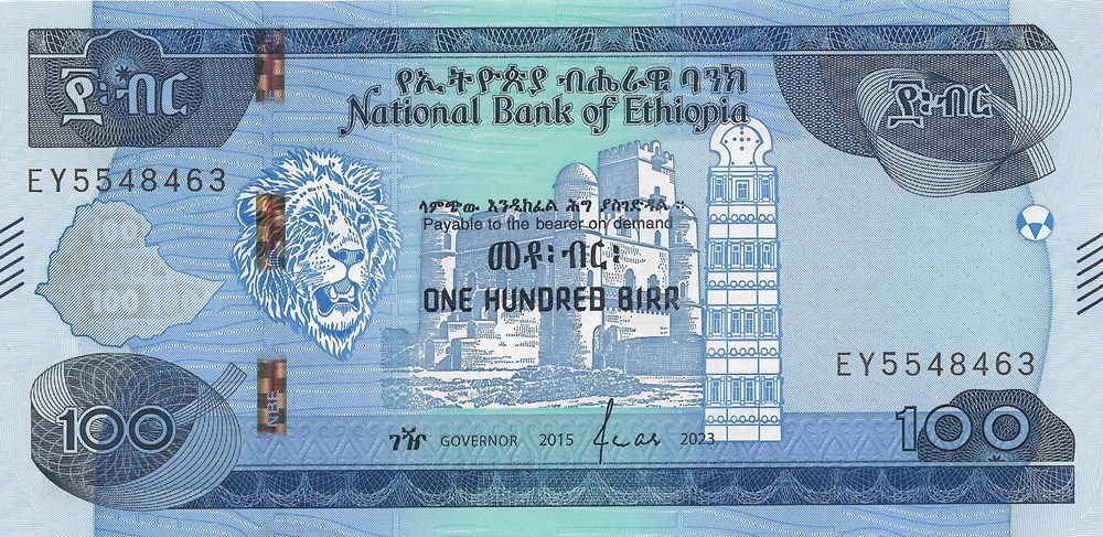 100 birr billets afrique ethiopie 100 birr