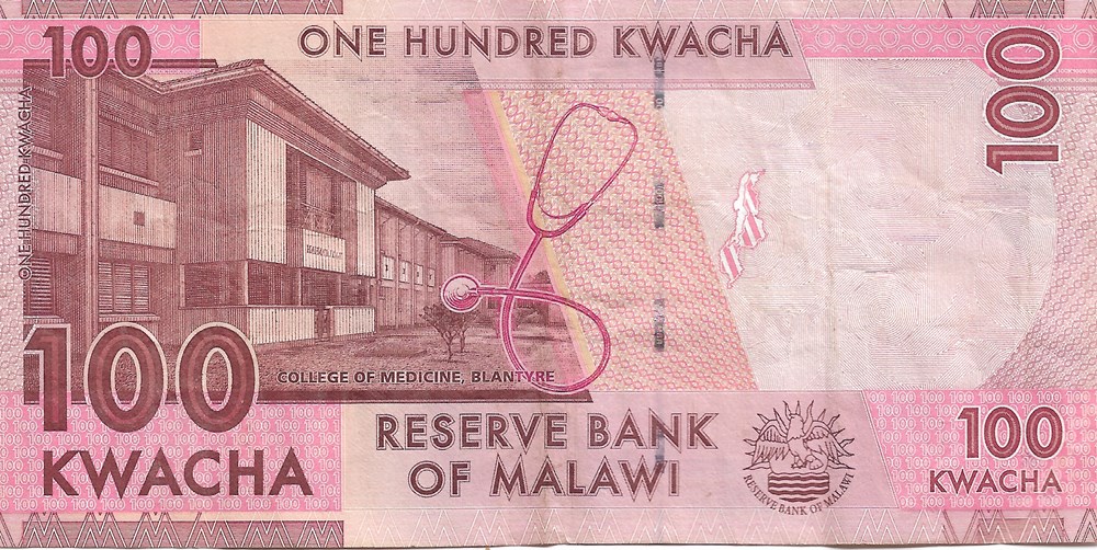 100 kwacha billets afrique malawi 100 kwacha