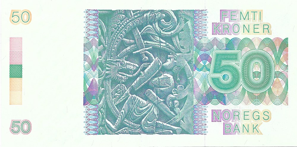 50 couronnes billets europe norvege 50 couronnes