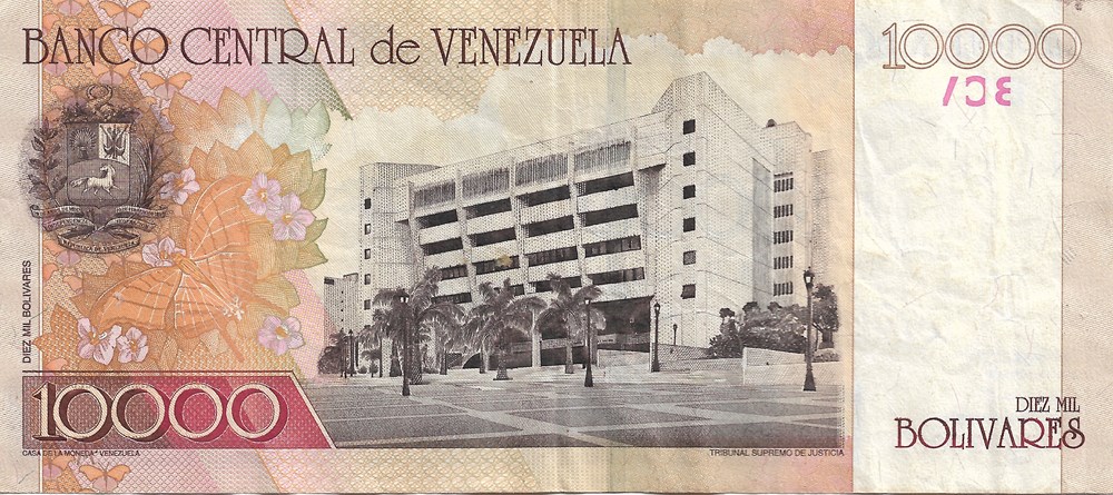 billets amerique du sud venezuela 10 000 bolivars