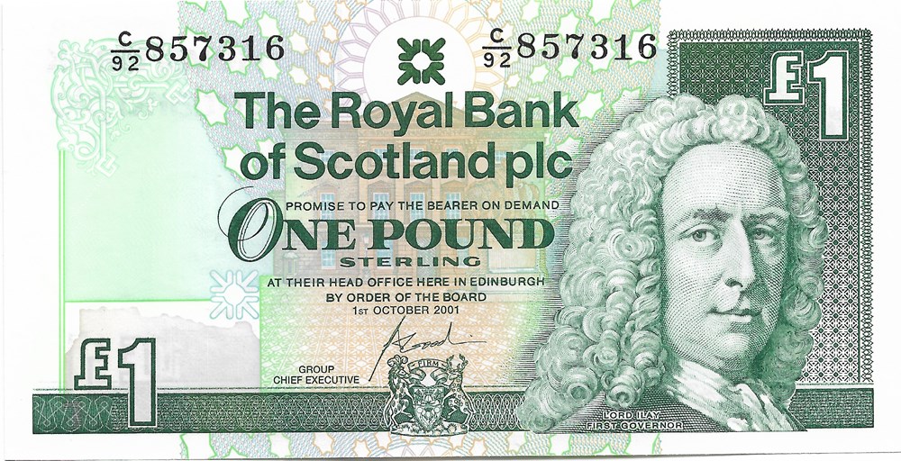 1 livre sterling billets europe royaume uni 1 livre sterling
