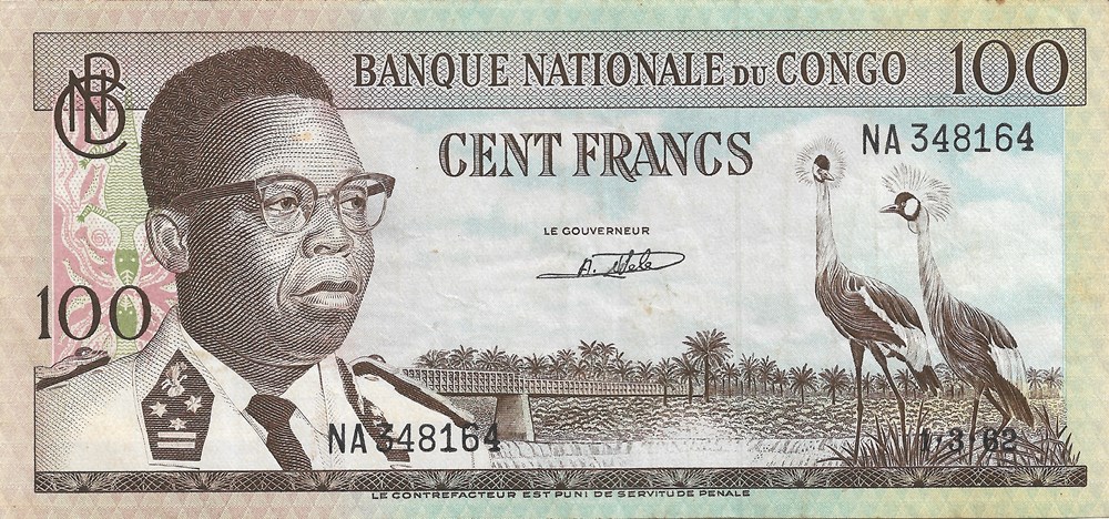 100 francs billets afrique republique democratique du congo 100 francs