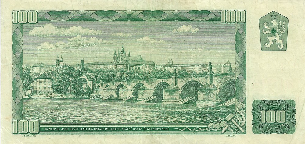 100 couronnes tchécoslovaques billets europe tchecolovaquie 100 couronnes tchecoslovaques