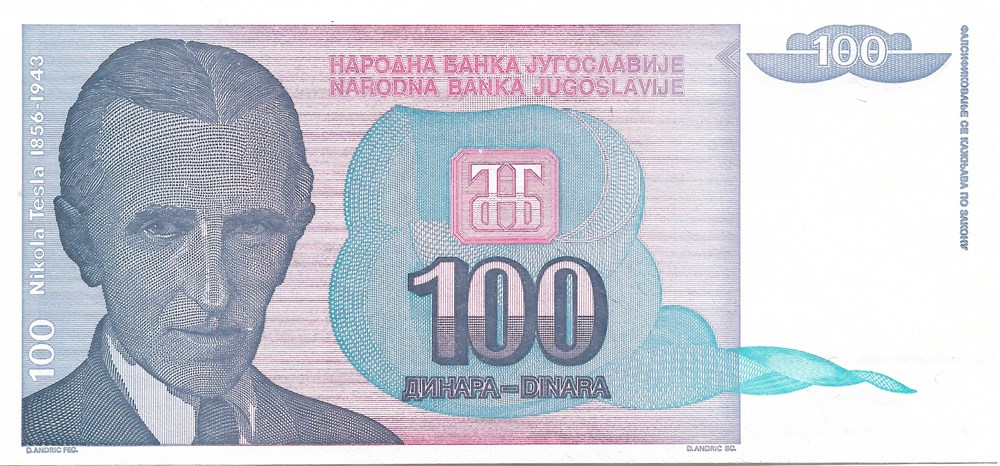 100 dinars billets europe yougoslavie 100 dinars