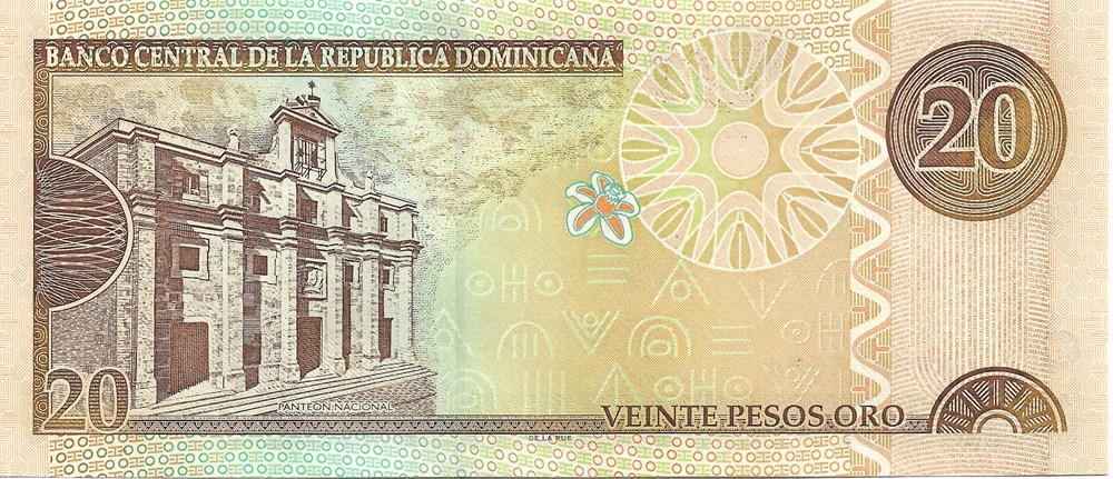 20 pesos or billets amerique centrale et caraibes republique dominicaine 20 pesos or