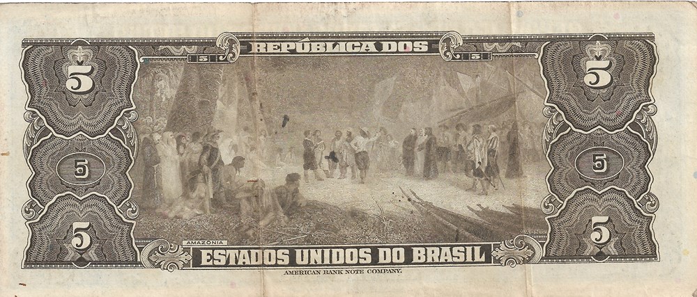 5 cruzeiros billets amerique du sud bresil 5 cruzeiros
