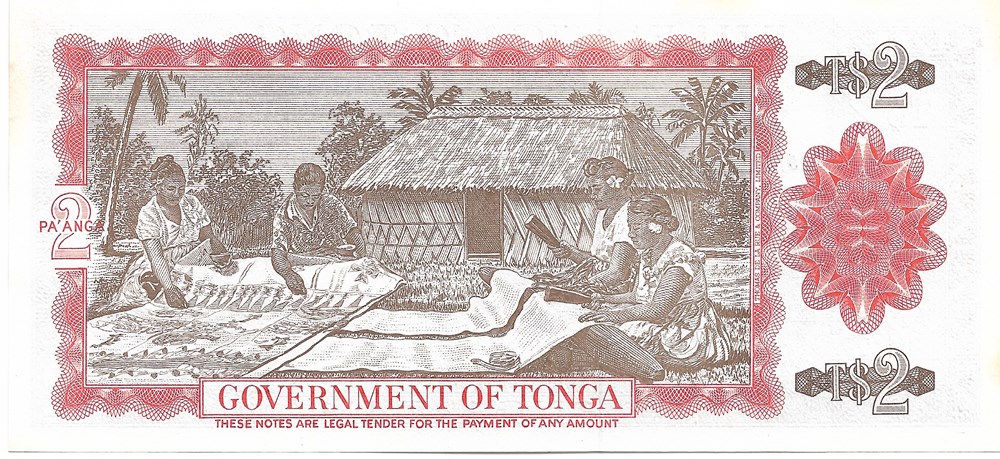 2 pa’anga billets oceanie tonga 2 pa anga