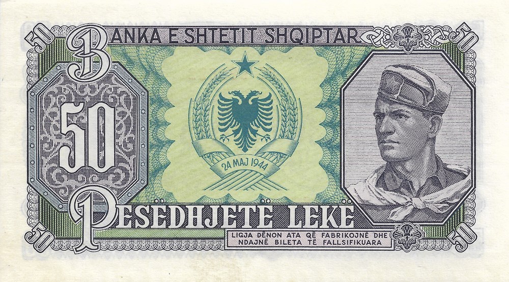 50 lek billets europe albanie 50 lek