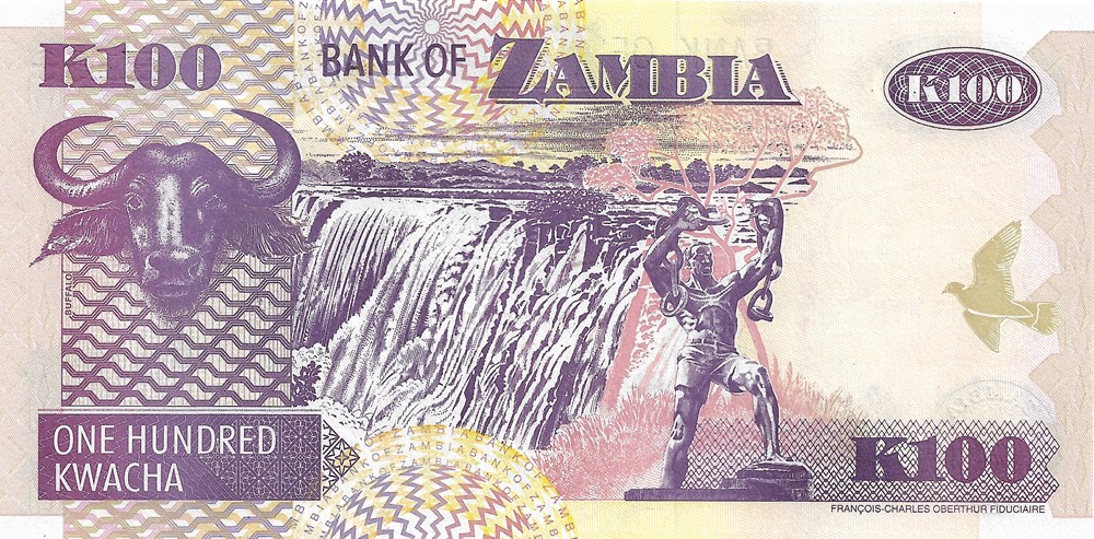 100 kwacha billets afrique zambie 100 kwacha