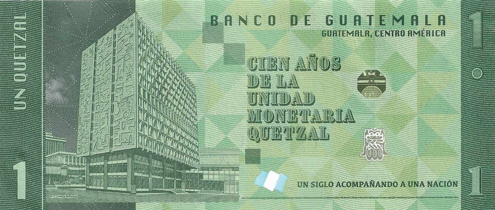 1 quetzal billets amerique centrale caraibes guatemala 1 quetzal