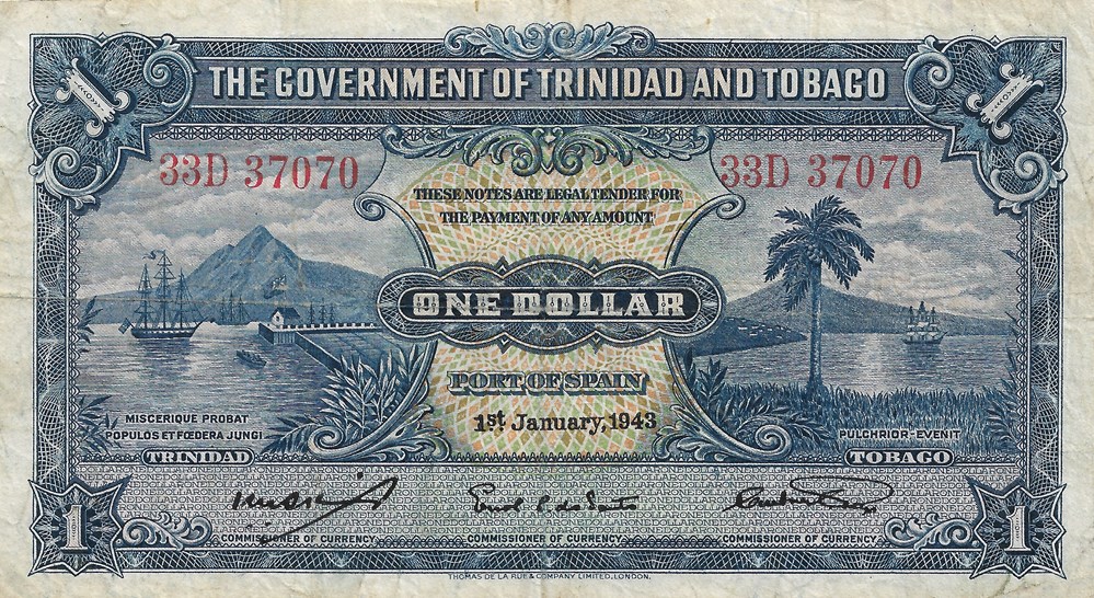 1 dollar billets amerique centrale et caraibes trinite tobago 1 dollar