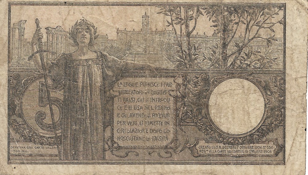 5 lires billets europe italie 5 lires