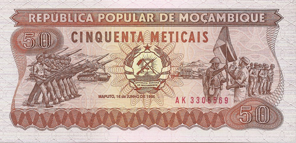 50 meticais billets afrique mozambique 50 meticais