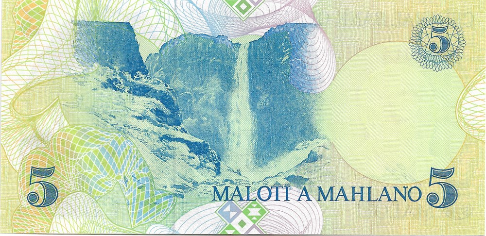 5 maloti billets afrique lesotho 5 maloti