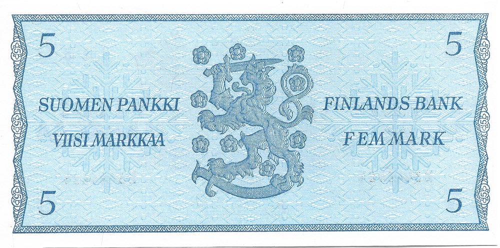 5 marks billets europe finlande 5 marks