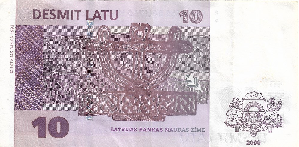 10 lats billets europe lettonie 10 lats
