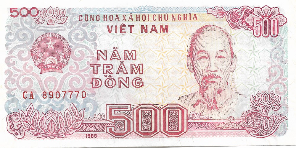 billets asie vietnam 500 dong