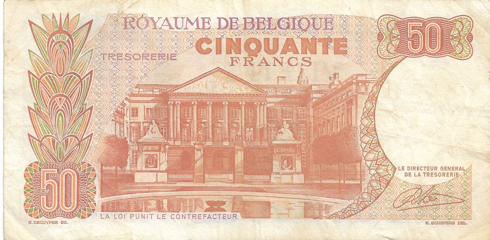 50 francs billets europe belgique 50 francs