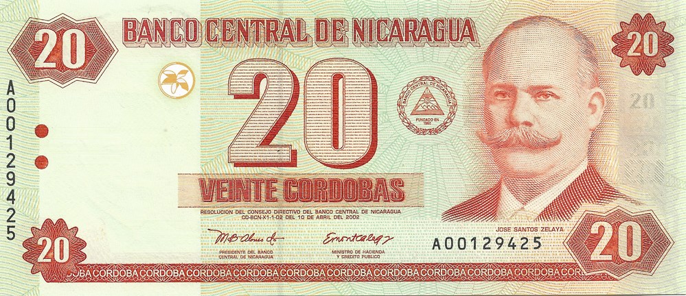 20 cordobas billets amerique centrale et caraibes nicaragua 20 cordobas