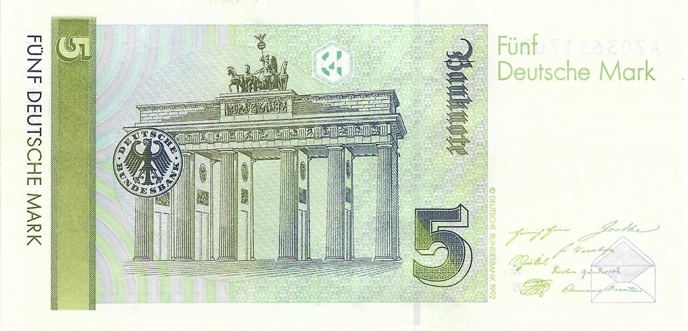 billets europe allemagne 5 deutsche marks