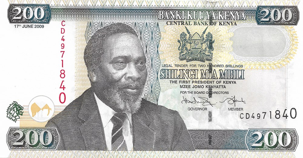200 shillings billets afrique kenya 200 shillings