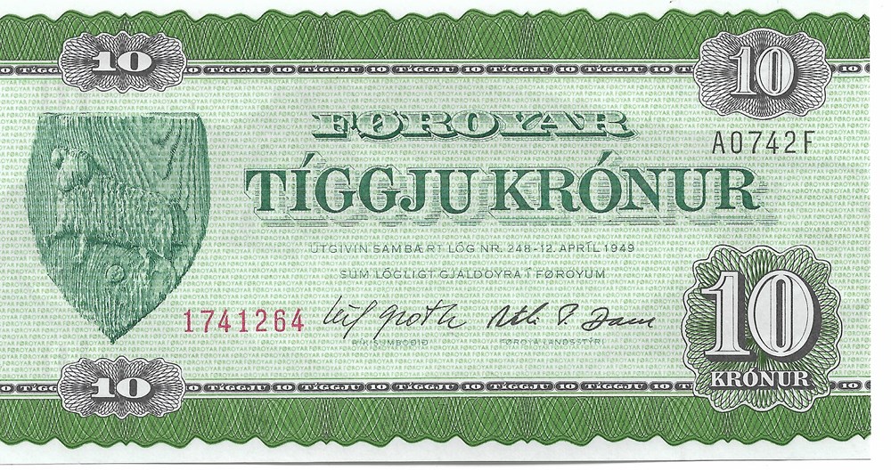 10 couronnes billets europe iles feroe 10 couronnes