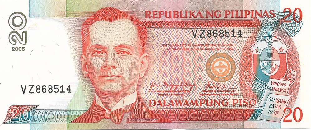 20 pesos billets asie philippines 20 pesos