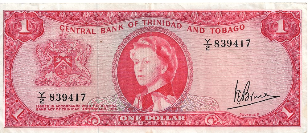 1 dollar billets amerique centrale et caraibes trinite tobago 1 dollar