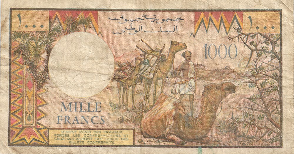 1.000 francs billets afrique djibouti 1 000 francs