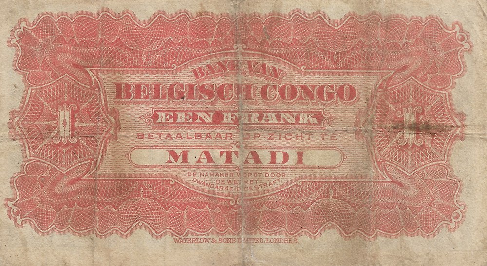 1 franc billets afrique congo belge 1 franc
