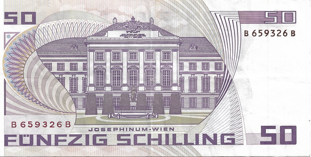 50 schillings billets europe autriche 50 schillings