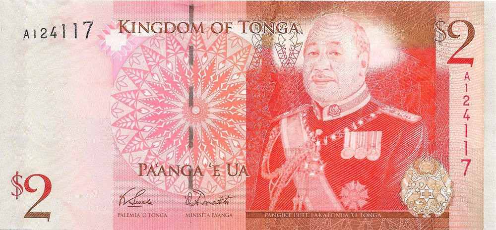 2 pa’anga billets oceanie tonga 2 pa anga