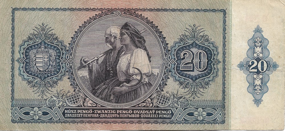 20 pengö billets europe hongrie 20 pengo
