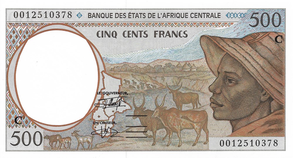 500 francs CFA billets afrique republique du congo 500 francs cfa