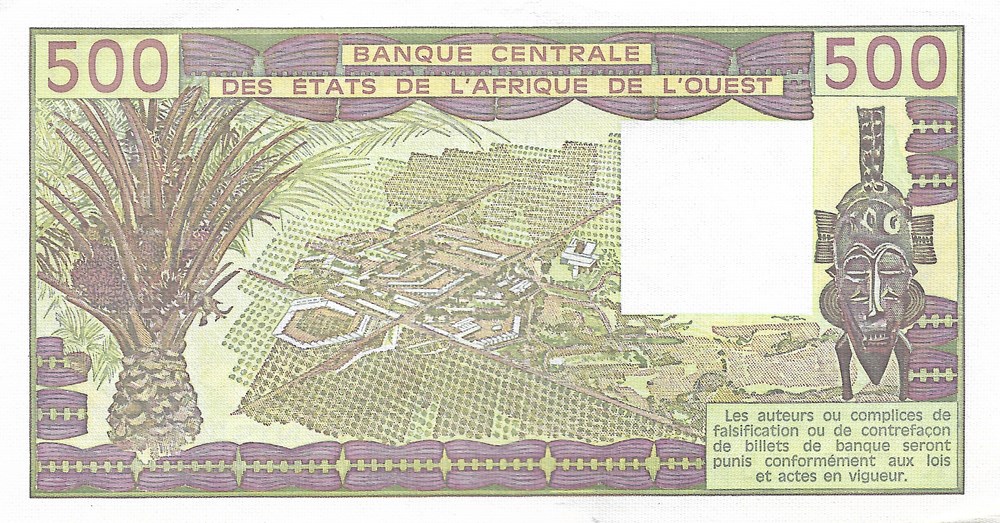 500 francs CFA billets afrique senegal 500 francs cfa