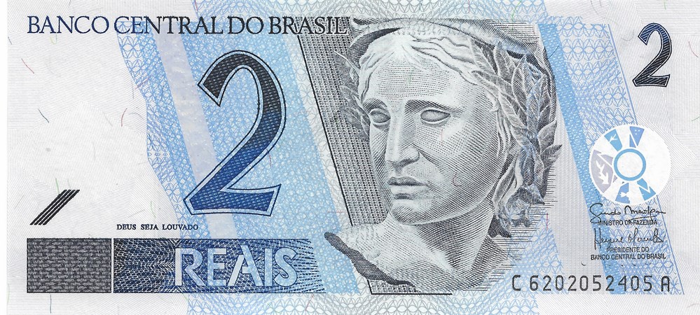 2 reals billets amerique du sud bresil 2 reals