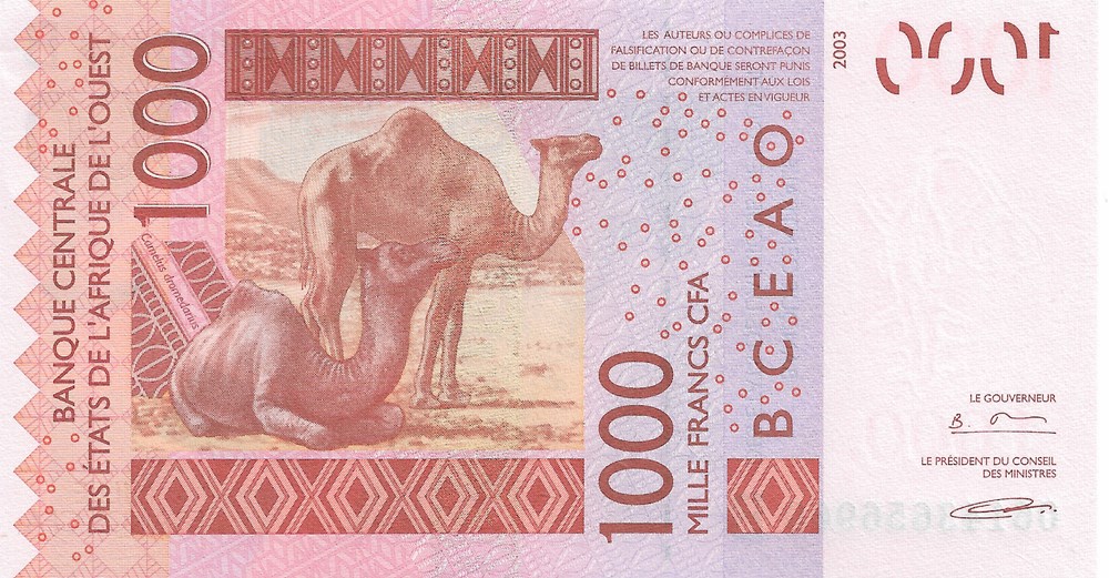 billets afrique benin 1 000 francs cfa