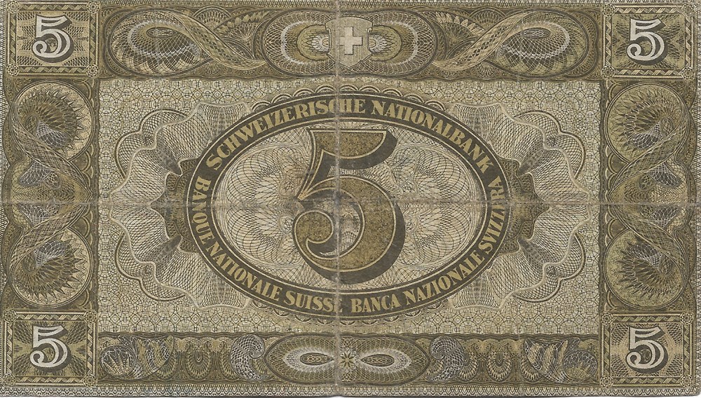 5 francs billets europe suisse 5 francs