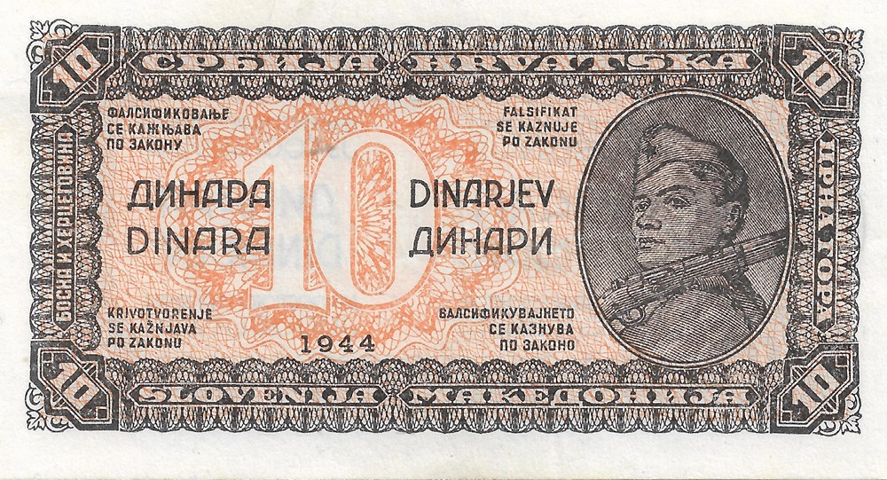 10 dinars billets europe yougoslavie 10 dinars